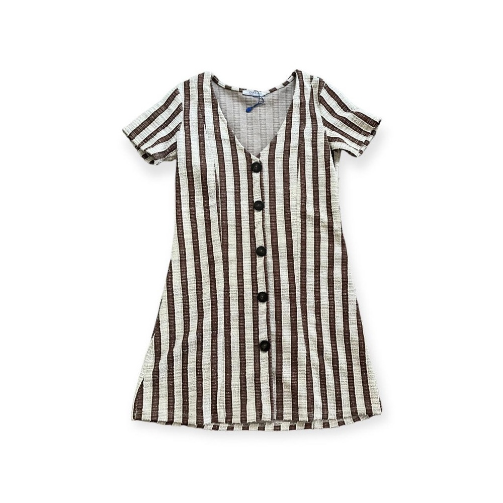 Zara TRF Striped Button-Down Dress